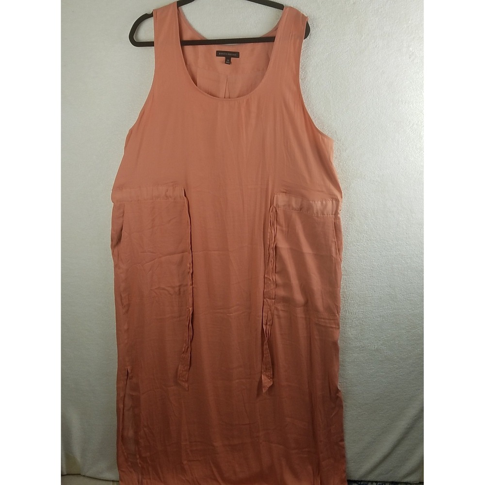 Banana‎ Republic W Plus Size 20 Terracotta Sleeveless Drawstring Maxi Dress Boho